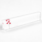 Porte-nom Pour Bureau Ballons Coeur mignon