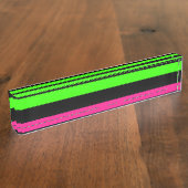 Porte-nom Pour Bureau Bandes néon (Taille)