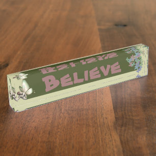 Porte-nom Pour Bureau Bannière velue timide