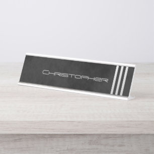Porte-nom Pour Bureau Barres Métalliques Fausse avec Nom