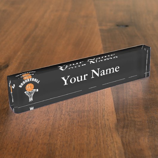 Porte-nom Pour Bureau Basket (Taille)