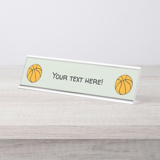 Porte-nom Pour Bureau Basket-ball (Devant)