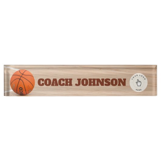 Porte-nom Pour Bureau Basketball Coach Desk Plaque d'identification (Devant)
