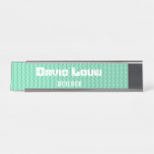 Porte-nom Pour Bureau Bâtiments turquoise (Devant)