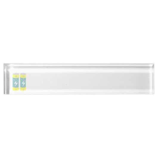 Porte-nom Pour Bureau Batteries (Devant)