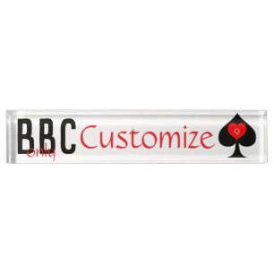Porte-nom Pour Bureau BBC Seule pique lame signe Thunder_Cove