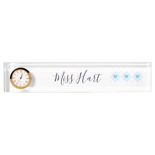 Porte-nom Pour Bureau Beau Jacquard (Devant)