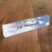 Porte-nom Pour Bureau Beau naturel Rainbow Blue Sky acrylique (Taille)