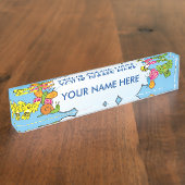 Porte-nom Pour Bureau Bébé Animaux (Taille)