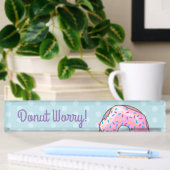 Porte-nom Pour Bureau Beignet rose de fraise
