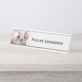 Porte-nom Pour Bureau Belle boule d'accent rouille personnelle (Devant)