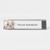 Porte-nom Pour Bureau Belle boule d'accent rouille personnelle (Devant)