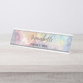 Porte-nom Pour Bureau Belle couleur Whimsical Retour à l'école (Devant)