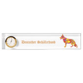 Porte-nom Pour Bureau Berger allemand (Devant)