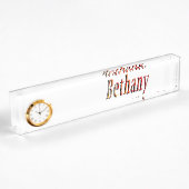 Porte-nom Pour Bureau Bethany Girls Nom Logo