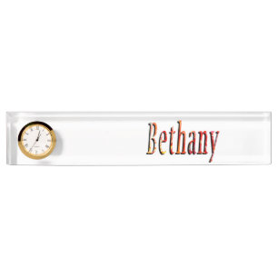 Porte-nom Pour Bureau Bethany Girls Nom Logo