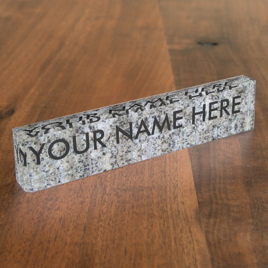 Porte-nom Pour Bureau BÉTON ! ~ (de texture architecturale) (Taille)