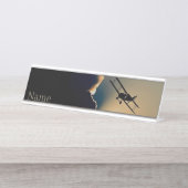 Porte-nom Pour Bureau Bi Plane (Devant)