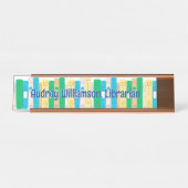 Porte-nom Pour Bureau Bibliothécaire de livres mignons (Devant)