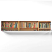 Porte-nom Pour Bureau Bibliothèque arrière-plan (Devant)