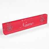 Porte-nom Pour Bureau Big Snowflake Thunder_Cove