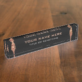 Porte-nom Pour Bureau Bikini Blonde (Taille)