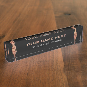 Porte-nom Pour Bureau Bikini Blonde