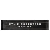 Porte-nom Pour Bureau Black Grey Wall Professionnel Moderne tendance (Devant)