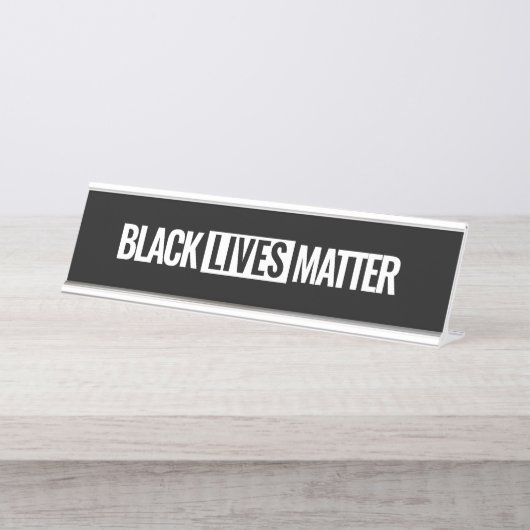 Porte-nom Pour Bureau Black lives (Devant)