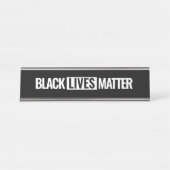 Porte-nom Pour Bureau Black lives (Devant)