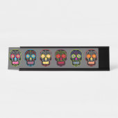 Porte-nom Pour Bureau Black Sugar Skulls (Devant)