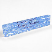 Porte-nom Pour Bureau bleu