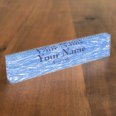 Porte-nom Pour Bureau bleu (Taille)