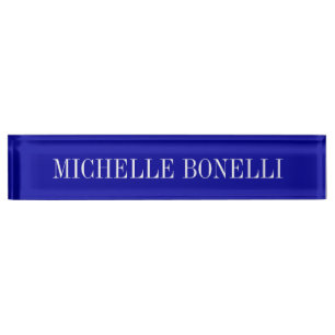Porte-nom Pour Bureau Bleu Blanc Agréable Charme Entreprise