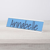 Porte-nom Pour Bureau Bleu de Cornflower (Devant)