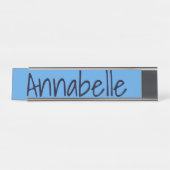Porte-nom Pour Bureau Bleu de Cornflower (Devant)