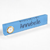 Porte-nom Pour Bureau Bleu de Cornflower