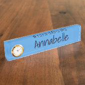 Porte-nom Pour Bureau Bleu de Cornflower (Taille)