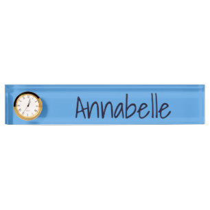 Porte-nom Pour Bureau Bleu de Cornflower