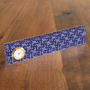 Porte-nom Pour Bureau Bleu Jardin de Noël, Décor de Noël, Noël