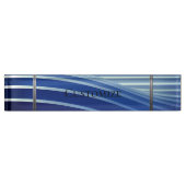 Porte-nom Pour Bureau Bleu moderne (Devant)