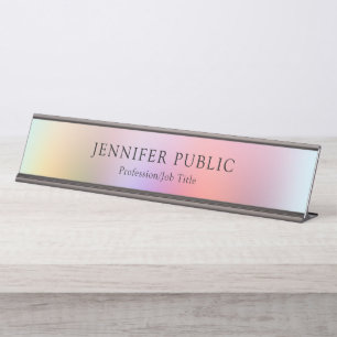 Porte-nom Pour Bureau Bleu rouge bleu violet vert jaune Modèle