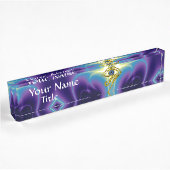 Porte-nom Pour Bureau BLEU TALISMAN, violet violet bleu