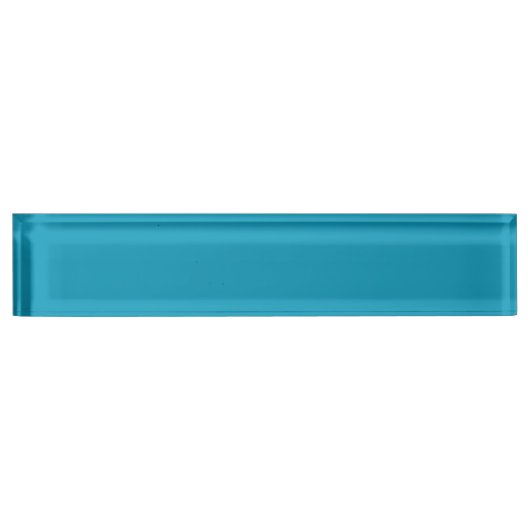 Porte-nom Pour Bureau Bleu-vert (couleur solide) (Devant)
