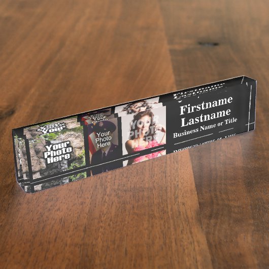 Porte-nom Pour Bureau Bloc acrylique de bureau de nom de collage de (Taille)