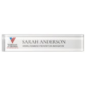 Porte-nom Pour Bureau Bloc acrylique VOAWW (Devant)