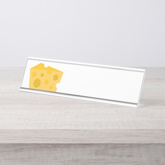 Porte-nom Pour Bureau Bloc de fromage (Devant)