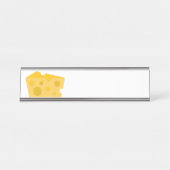 Porte-nom Pour Bureau Bloc de fromage (Devant)