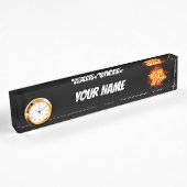 Porte-nom Pour Bureau Blooming Fire Rose