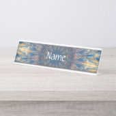 Porte-nom Pour Bureau Blue Chakra Kaleidoscope Thunder_Cove (Devant)